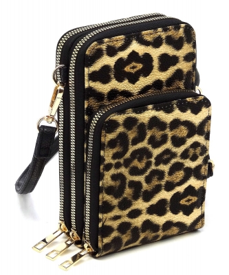 Fashion Crossbody Bag Cell Phone Purse AD081 LEOPARD